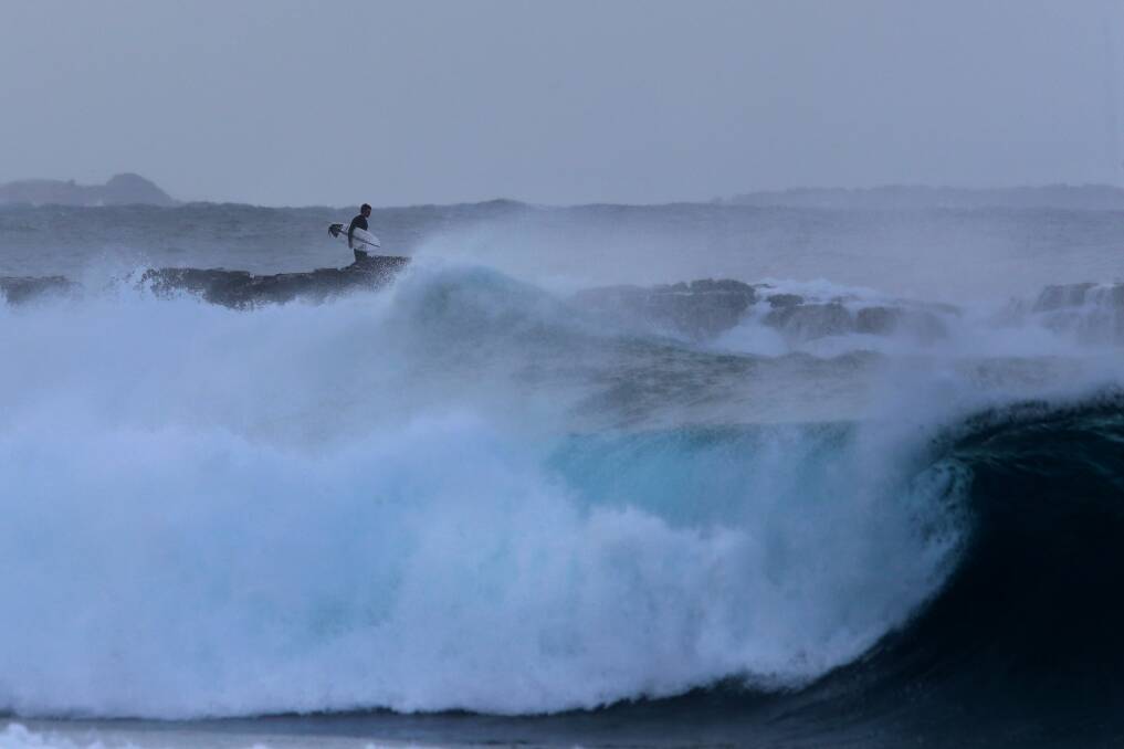 Wild surf is expected today Picture:Sylvia Liber