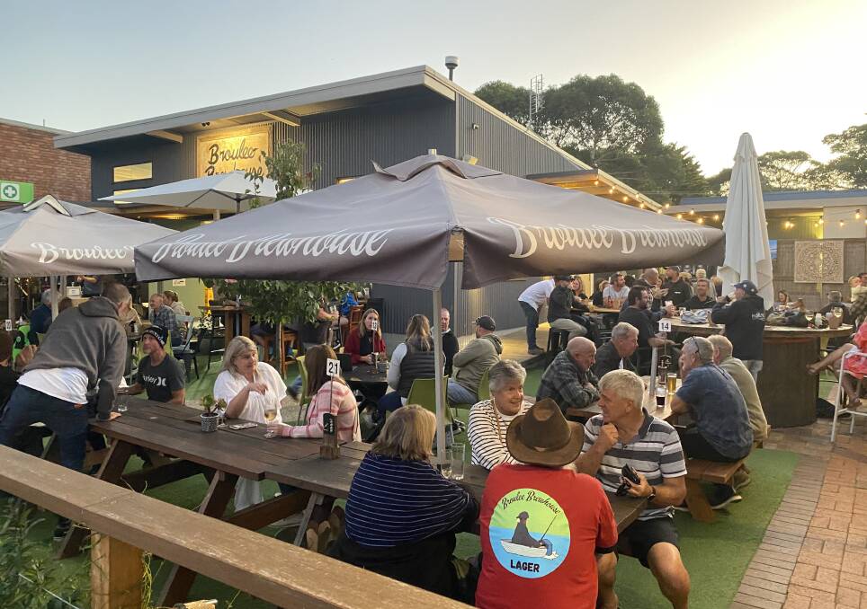 The beer garden at Broulee Brewhouse. Picture supplied