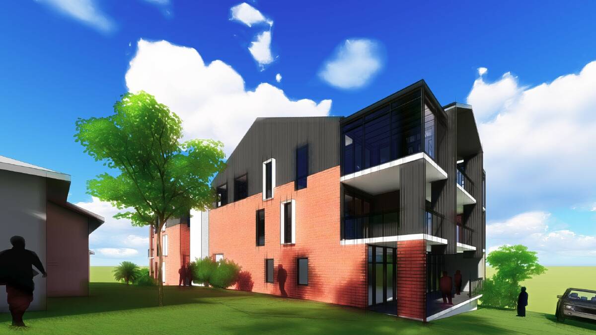 The $3.2 million development proposed at 132 Wagonga Street in Narooma is for a three-storey building plus underground parking. Image courtesy of Kasparek Architects