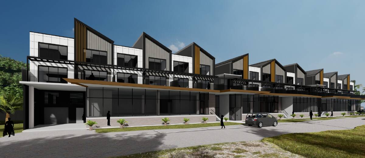 The proposed development covers 9, 11-13, 15, 17 and 19 Graham Street In Narooma, near the library. Picture courtey of Kasparek Architects