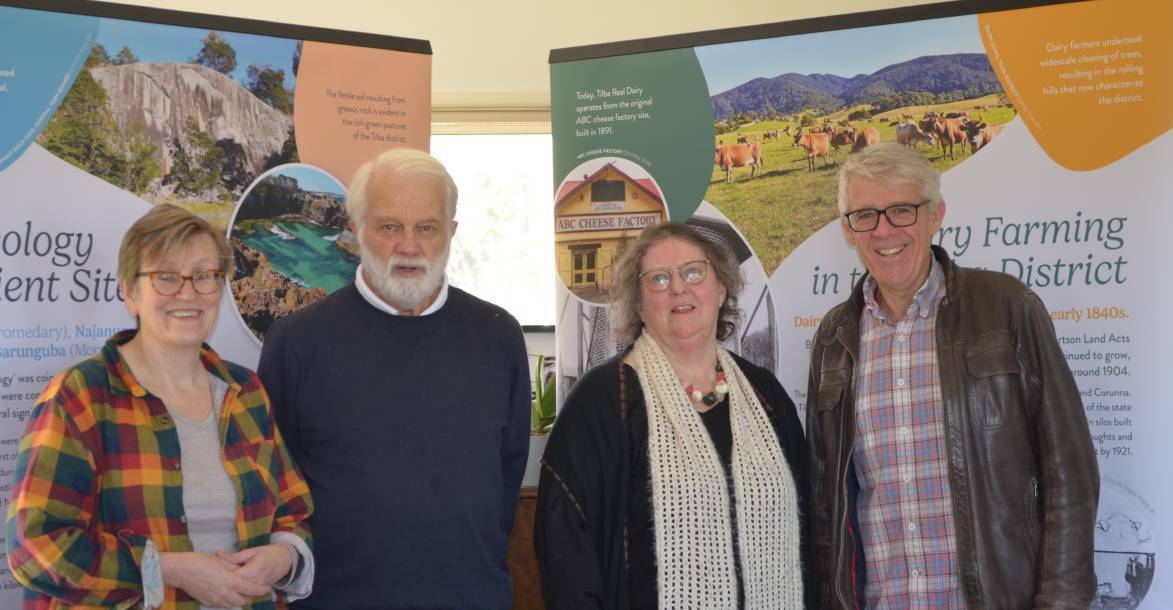 Members of the Tilba District History and Culture working group include Bronwen Harvey, David Oliphant, Cathie Muller and Grant Harrison. Picture supplied