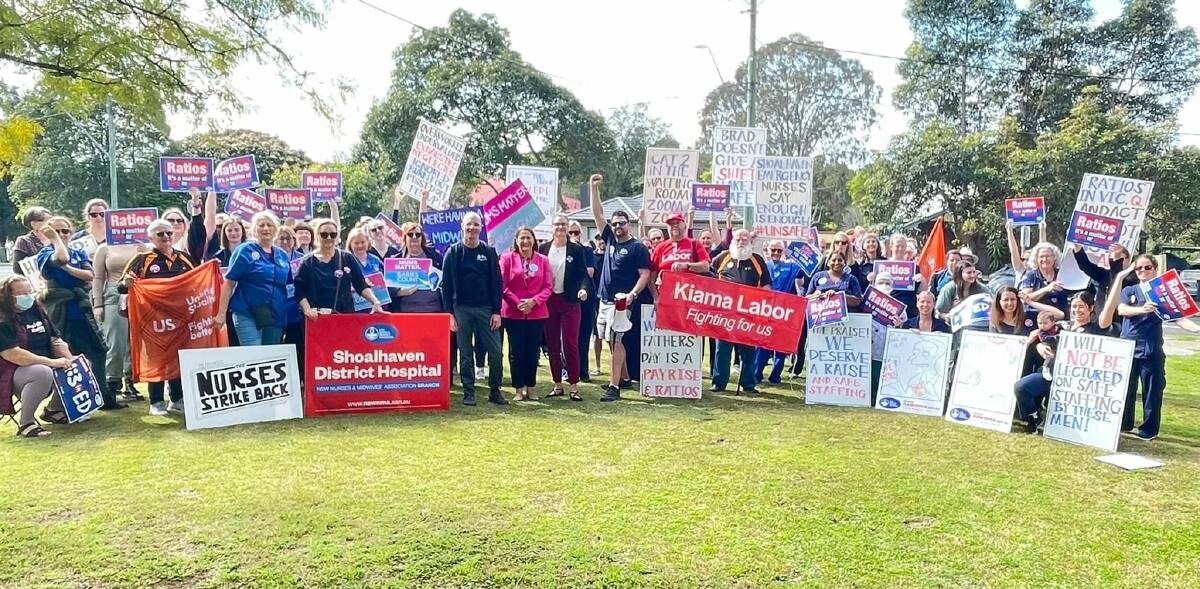 The nurse strike in Nowra. Picture: Supplied.