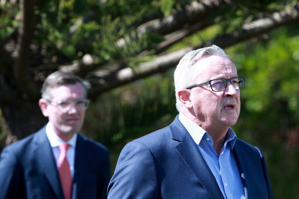 NSW Health Minister, Brad Hazzard with NSW Premier, Dominic Perrottet. Photo: Provided. 