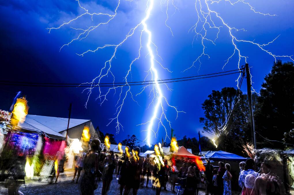 Bolt out of the blue at Woodford Folk Festival. Picture by Peter Enright