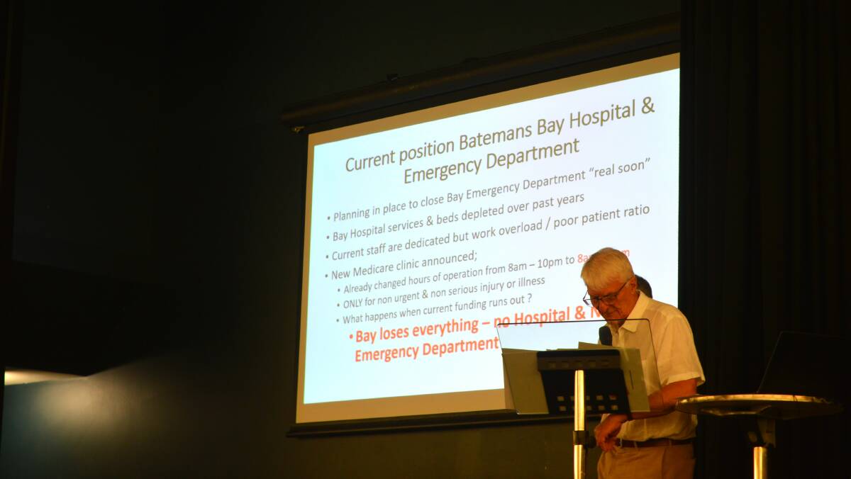 Dr Andrew Gibson drew from his experiences working as a GP in regions without an emergency department to predict the future of Batemans Ba's health.