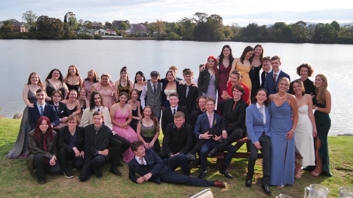 "We wish them all the best in whatever they want to do": Moruya High School's class of 2023 (pictured at their Year 12 formal) are celebrating the end of the school journey after receiving their HSC marks.