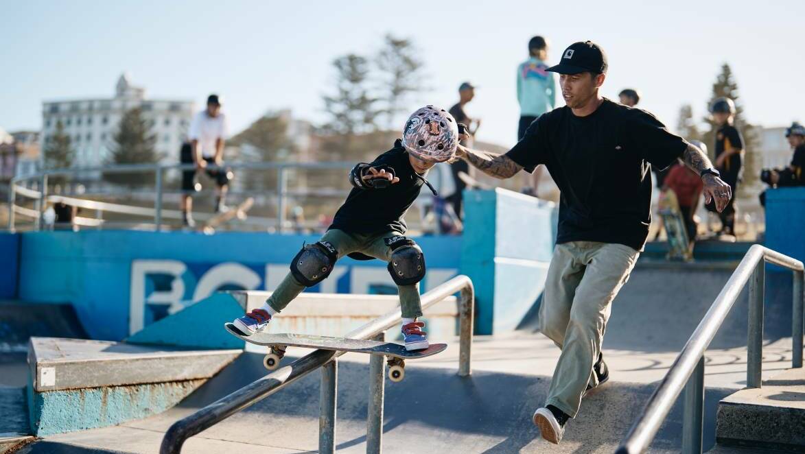 Chris Vaughan of Concrete Skate Supply Bondi will host demos at the all-wheels jam competition at Batemans Bay Skatepark on September 29. Picture via Eurobodalla Shire Council
