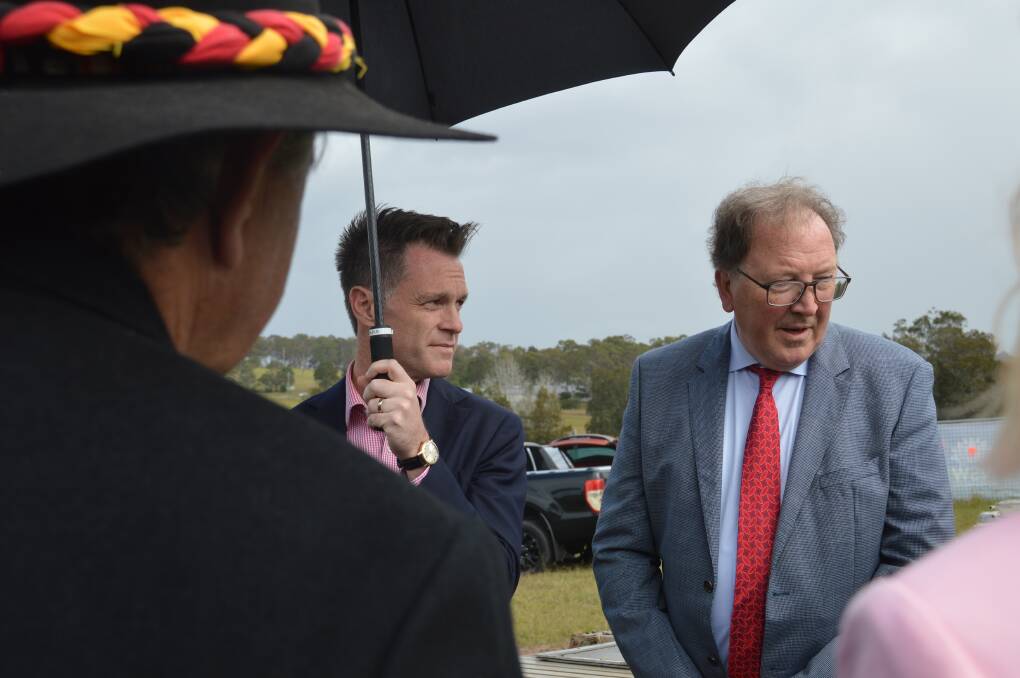 The Premier and Bega MP Dr Holland met with local Aboriginal elders and construction workers at the Eurobodalla Regional Hospital site in Moruya.