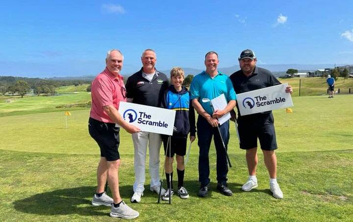 From left: Geoff Reis, John Wassell, Ryan Wassell, Andrew Ganderton and PGA Associate Professional Gavin Fitzgerald are playing in the National Scramble Championship finals in Queensland this week (December 4-8). Picture supplied