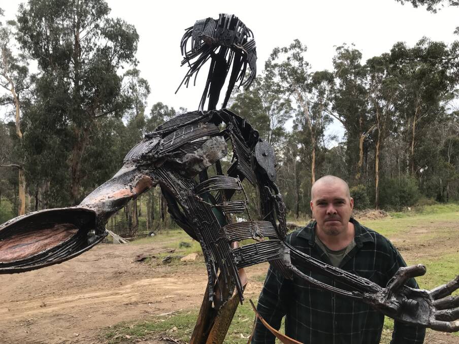 Far South Coast sculptor Jesse Graham will have three of his works' showcased at the Sculpture for Clyde exhibition beginning on May 27. Picture supplied