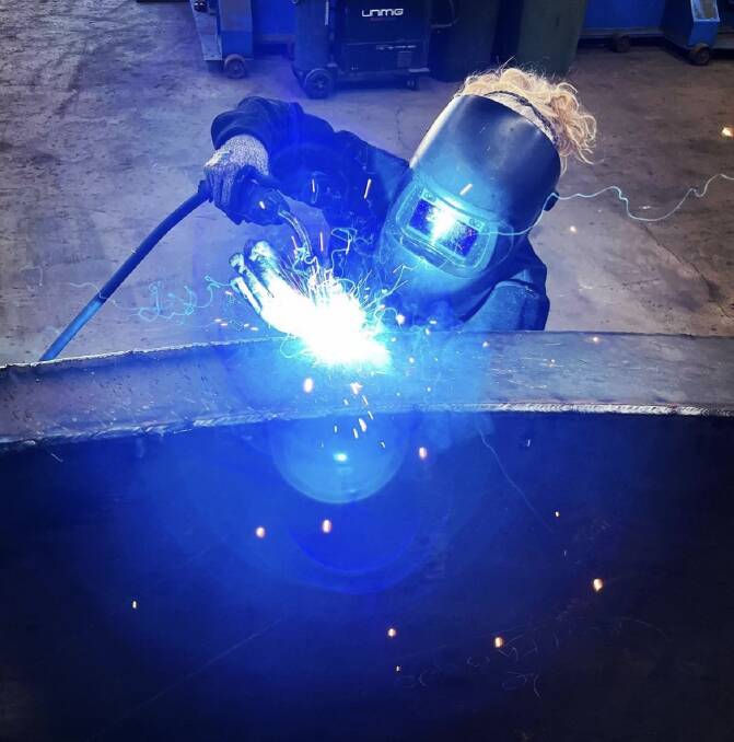 Jen Mallinson's passion for sculpting began after a welding course at Bega TAFE. Picture via Jen Mallinson Instagram