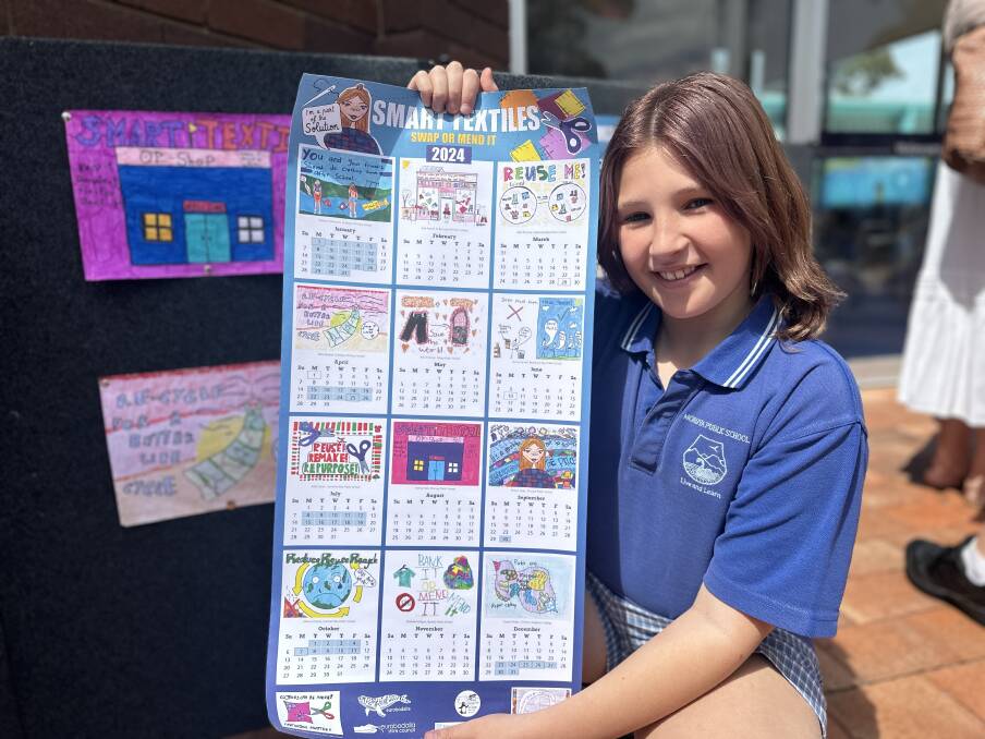 The council's environment calendar features creative artwork and educational messaging by Year 4 students.
