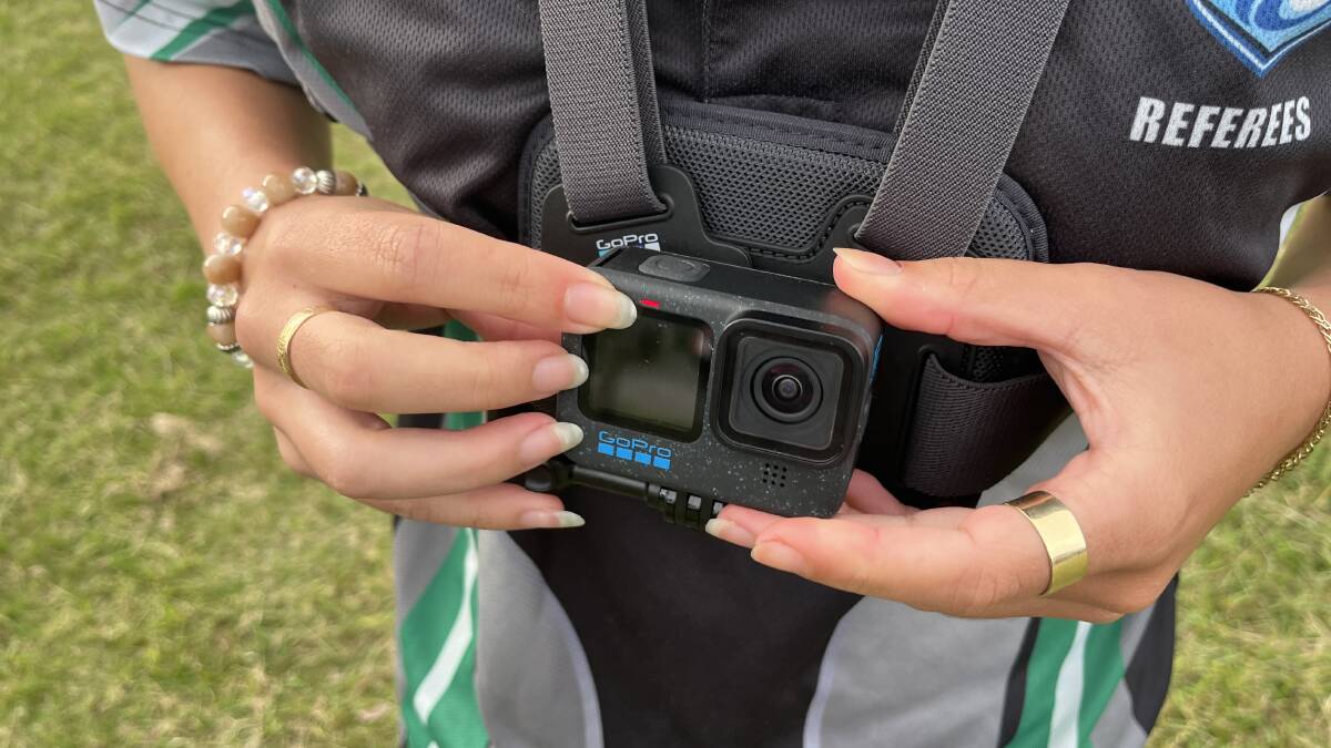 The GoPro will help to deter abuse towards referees. Picture by James Parker