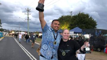 Gerard Doody Dennis and Sally McLean at Narooma Oyster Festival 2023. File picture