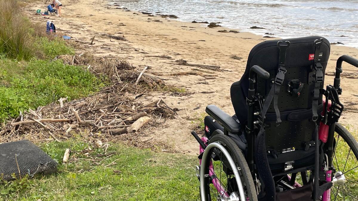 If the access was better, Maloneys Beach would be perfect for Katie who lives with a disability. Photo Vic Silk