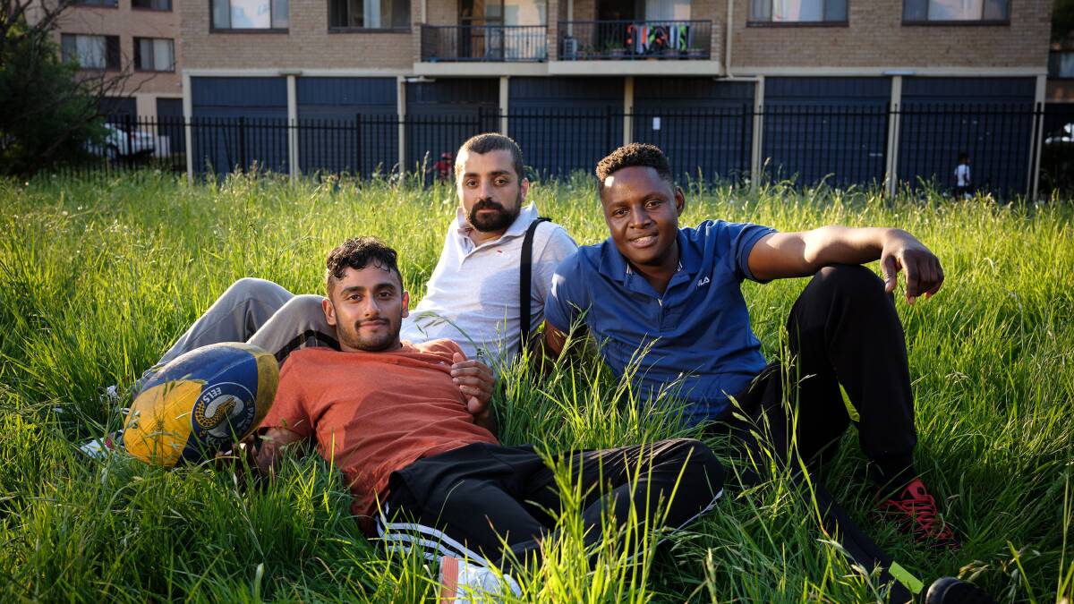Brotherhood: From a segment of Here Out West, actors Arka Das, Rahel Romahn and Thuso Lekwape.