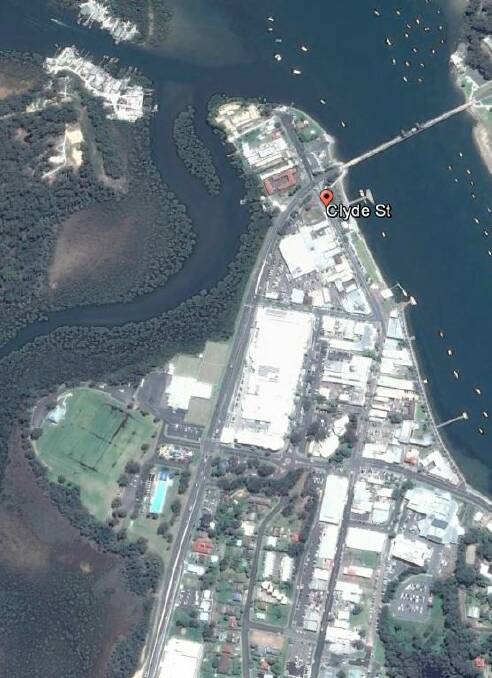 Consultants have provided concept plans for a theatre and aquatic centre at McKay Park, Batemans Bay (left of highway) - but it could be a moveable feast.