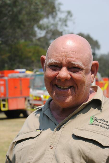 Jim Surry, of Shallow Crossing Camping Ground, which has been a staging post for firefighters all week.
