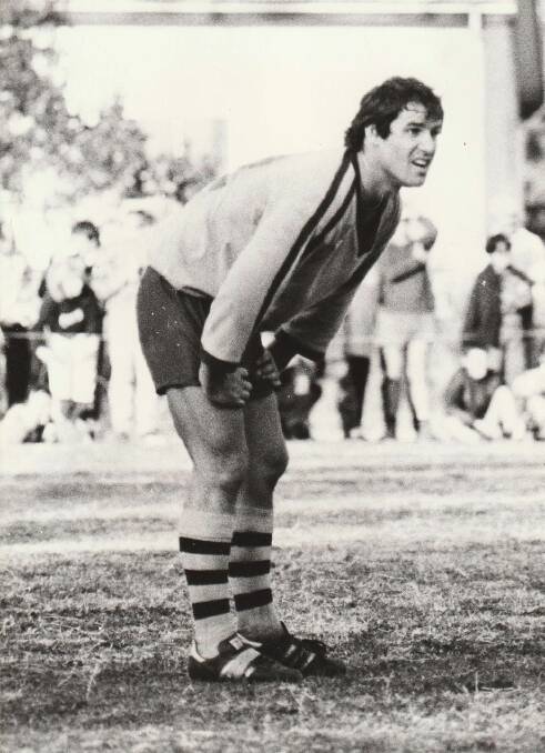 Passion for sport: Serge Dobson played rugby union and later rugby league and was a member of Canberra's Western Districts Rugby Club.