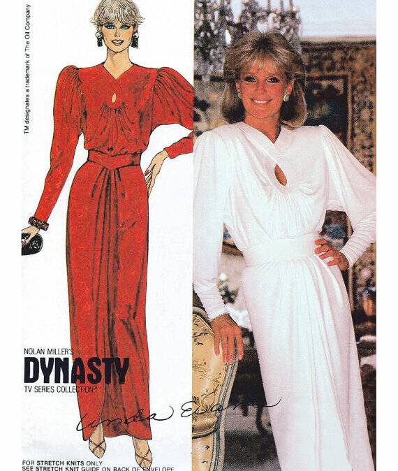 JUST LIKE ON TV: The popular soap opera Dynasty inspired a whole range of fashion items in its heyday.