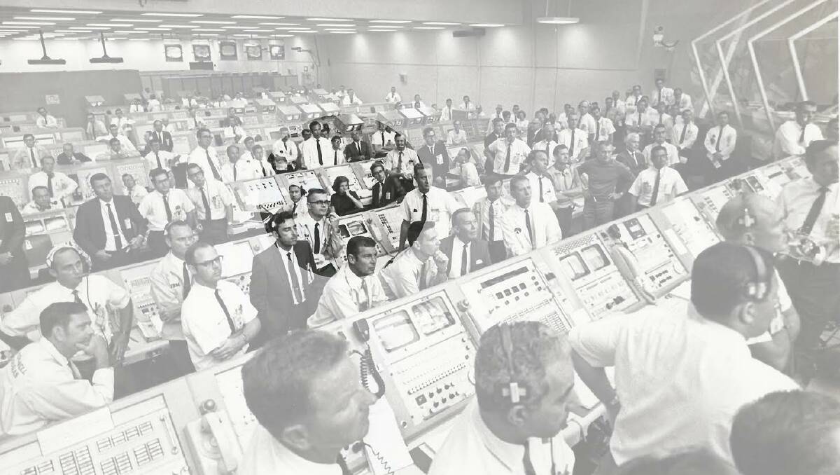 FEARLESS: JoAnn Morgan in a room full of men during the launch of the Apollo 11 Mission in 1969.