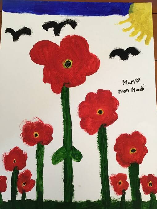 CHILD'S VIEW: Anzac Day might be different this year, but Madison Lloyd can still paint poppies. Brad Rossiter wants everyone to help light up the dawn.