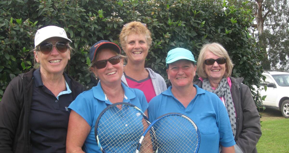 Top team: Division 1 competition winners were the Bay Larks - Kath Overend, Sue McCann, Ann Cole, Robin Cole and reserve Barbara Kuessner.