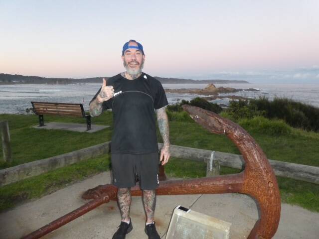 THUMBS UP: PB Morgan (Morgan Pettit) celebrates at the Mossy Point anchor after another Broulee Runners outing.