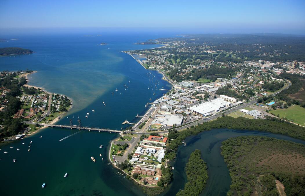 FUTURE of SHIRE: An aerial view of Batemans Bay. The council said it would spend $75.4 million on capital works projects throughout the shire. File picture.