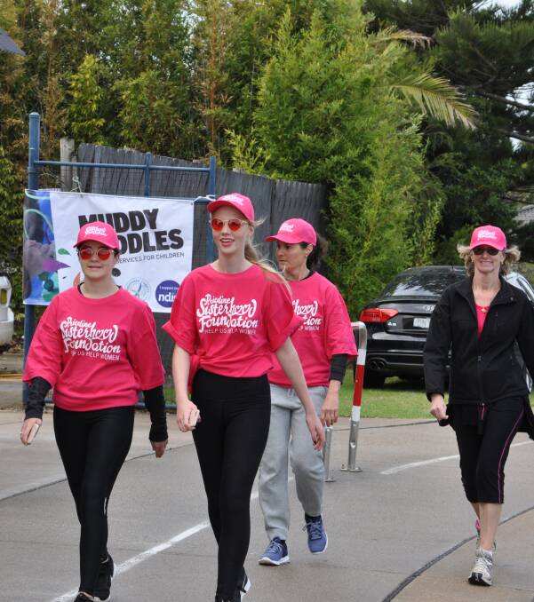 OUT AND ABOUT: Walking all over breast cancer at last year's Mother's Day Classic event in Batemans Bay.