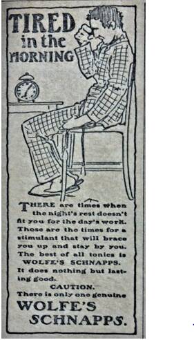 UPS AND DOWNS: Times in advertising have changed from when it was considered medicinal to take a tipple in the morning.