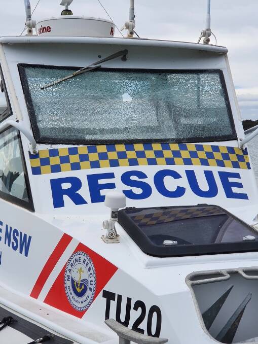 Tuross Head Marine Rescue volunteers awoke to find their vessel vandalised. Please call police on 1800 333 000 if you have any information.