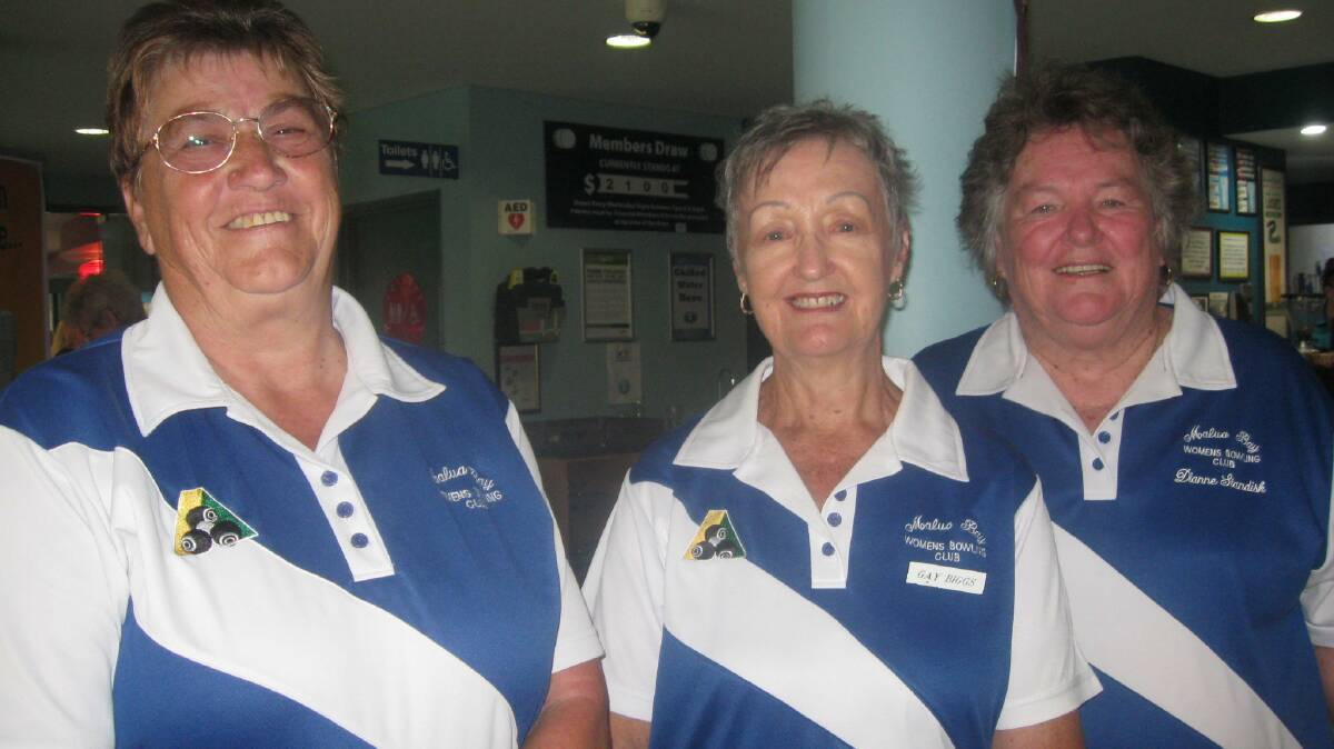 SO CLOSE: Malua Bay women runners-up Bev Feehan, Gay Biggs and Diane Standish are itching to better that performance.