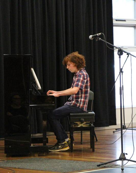 TIME TO BE HEARD: Thomas Whittaker performing at a recent St Cecilia Youth Music Scholarships event. Auditions for the next scholarship round are coming up.