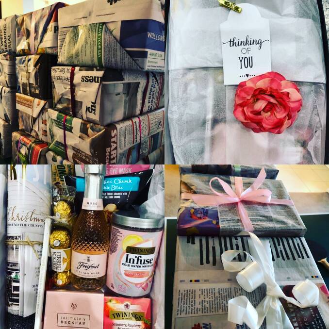 GIFTS: An example of pamper packs sent as part of the Ladies of the Land initiative.