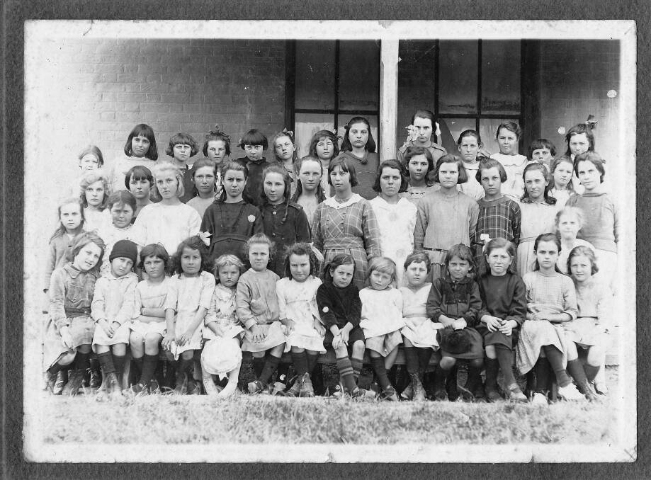 SAGE ADVICE: Rev. J. B. Fulton gave an instructive lecture to Moruya Public School children on qualities needed for true success in life. This image shows the female students of 1920-21.