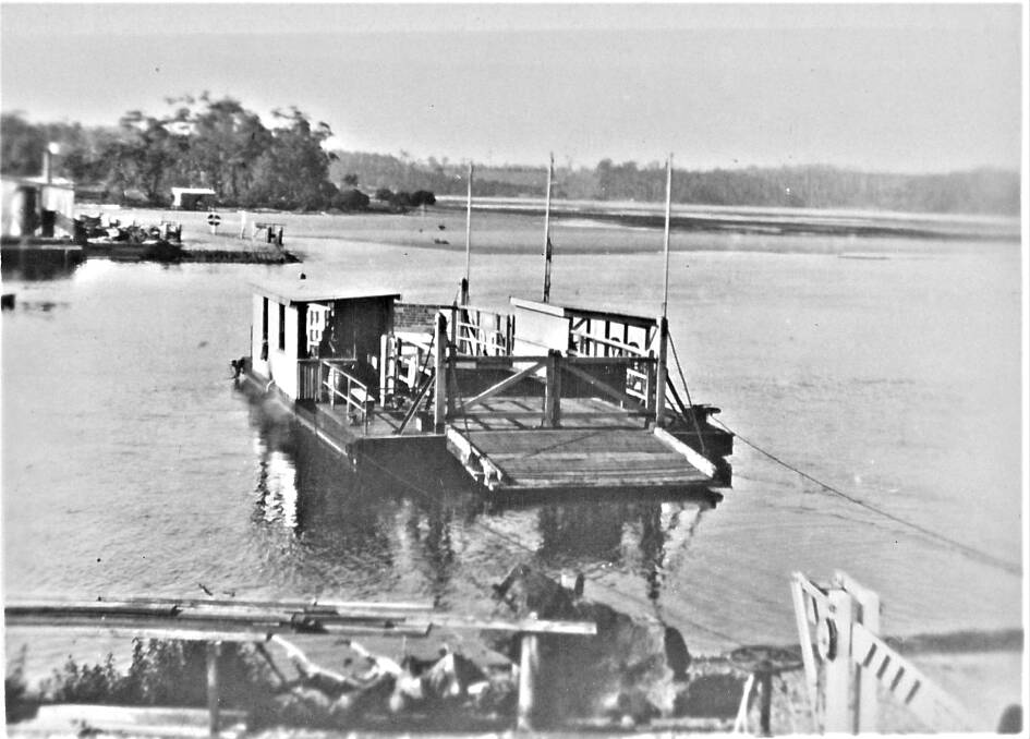 TAKE A PUNT: An undated image of the Narooma Punt. H. J. Bettini's tender to be ferryman was accepted in November 1920.