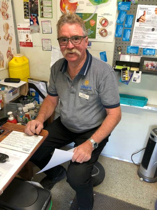 Registered nurse Rob Woolly is checking men's health in Moruya on November 11 and 12, opposite the post office.