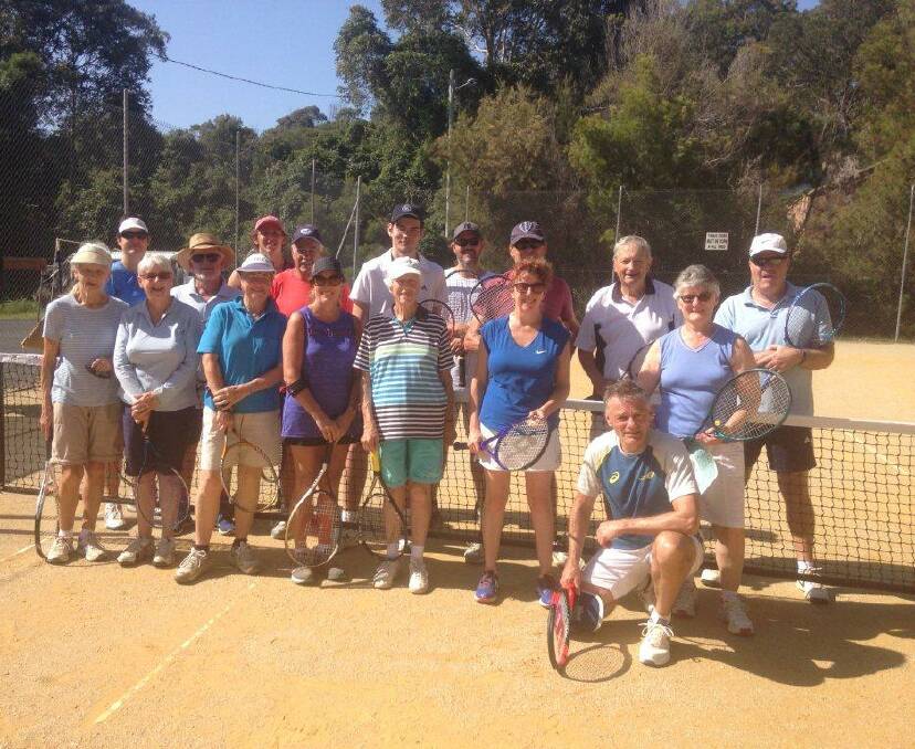 ACE GANG: Not even searing heat could keep Malua Bay Tennis Club members away from the court.