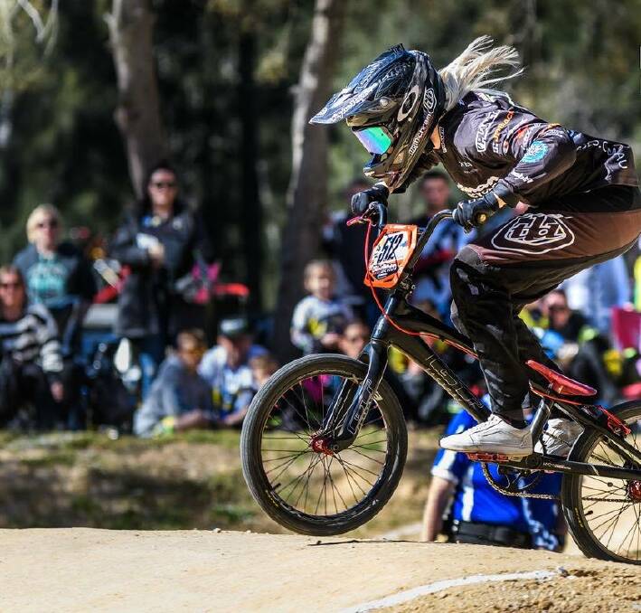 BMX camp director Gemma-Lee Thomas in action. Picture: Fred Marzano Photography.