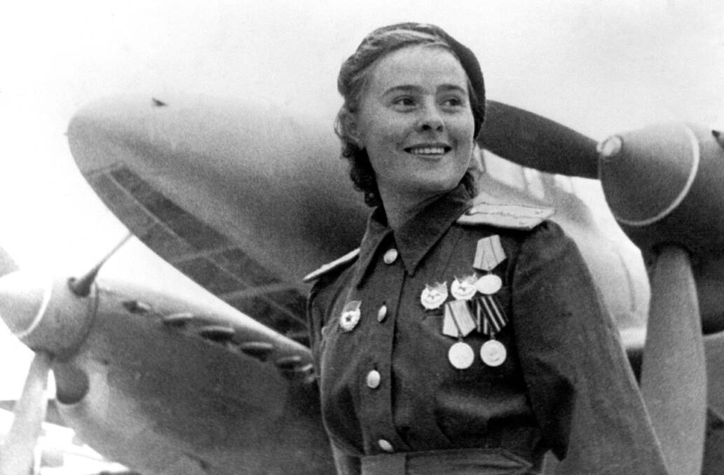 ACE AVIATRIX: Russian pilot Lydia Litvyak shot down at least five and as many as 12 German aircraft flying a Yak-1 fighter in the World War II.