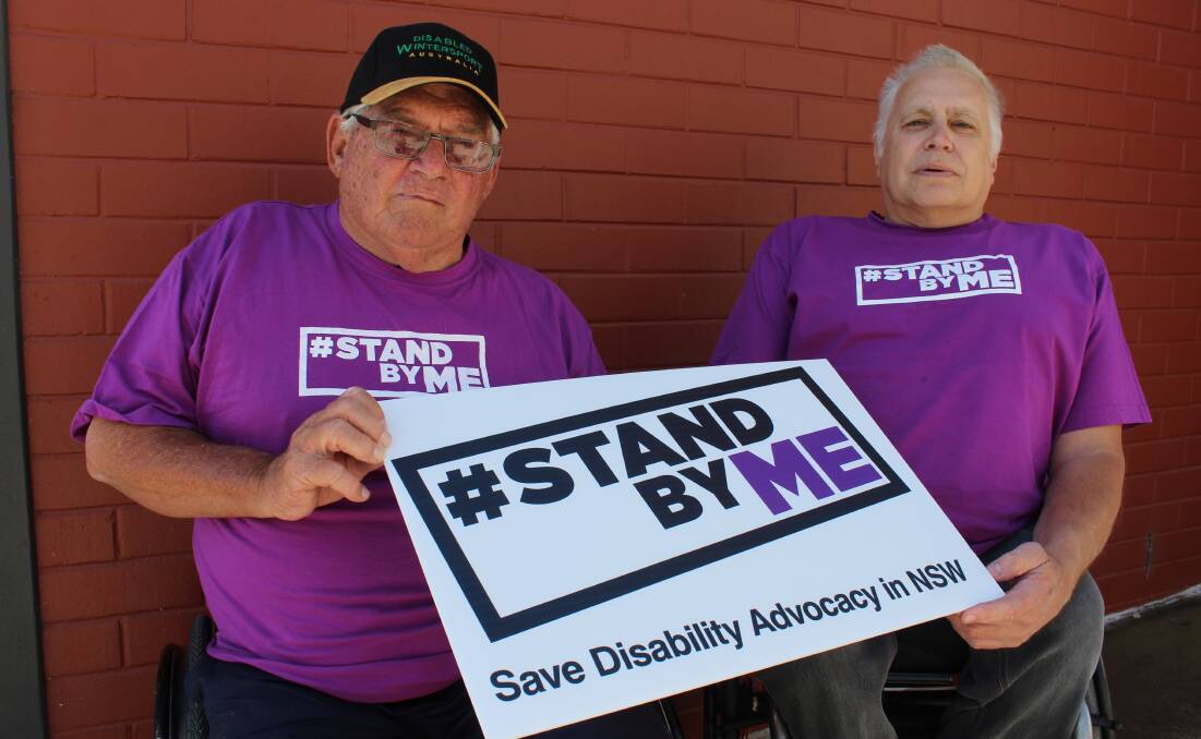 Bega Valley-based disability advocates Ron Finneran and Chris Sparks.