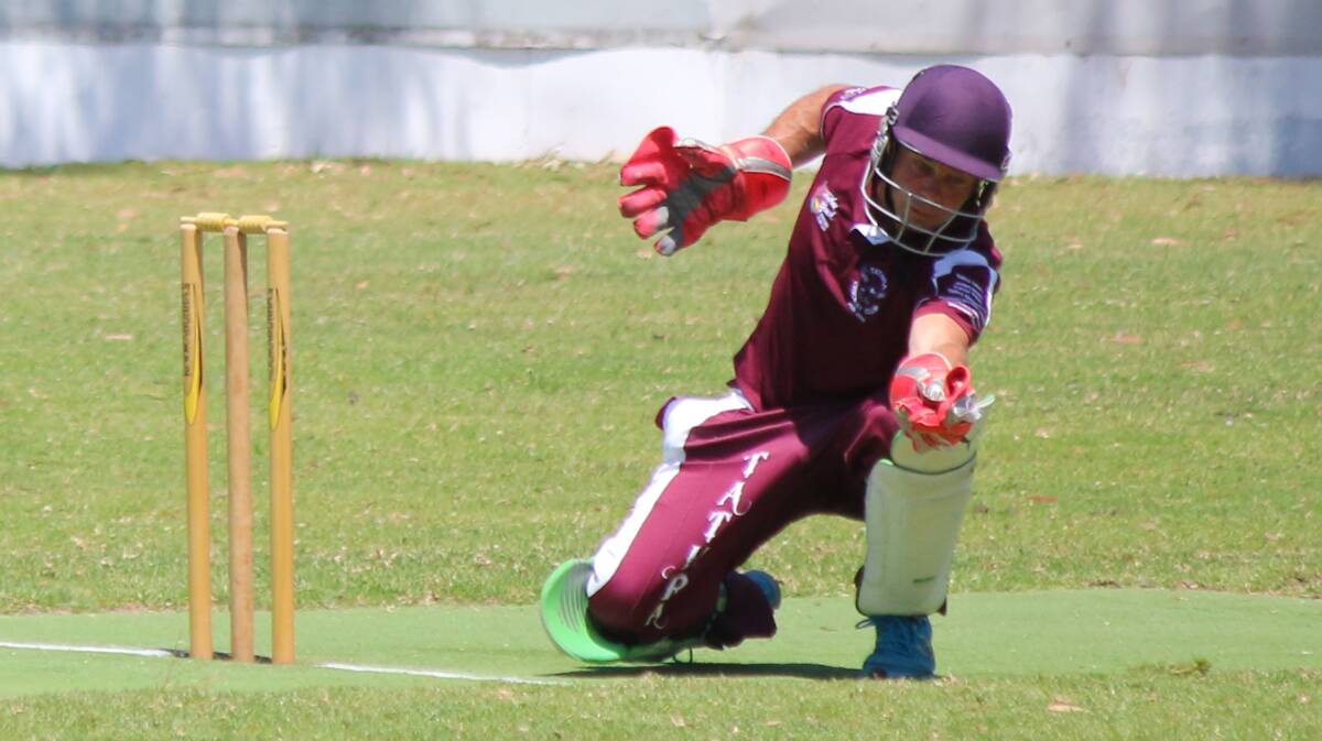 Tathra wicketkeeper Geordie Gibbs in action earlier this year. The new season of Far South Coast Cricket gets underway this Saturday, October 13.