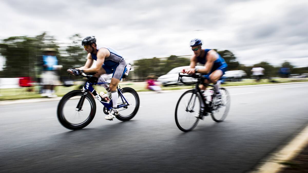 FAST LANE: The bike leg of the triathlon can test the toughest competitor.