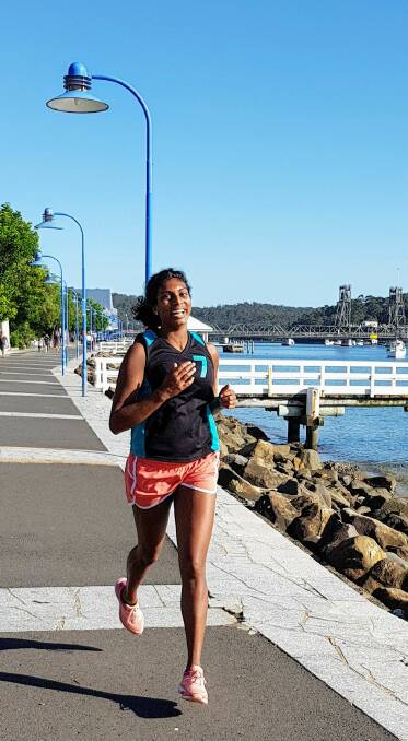 IN FORM: Preethi Pandalaneni enjoying her run.