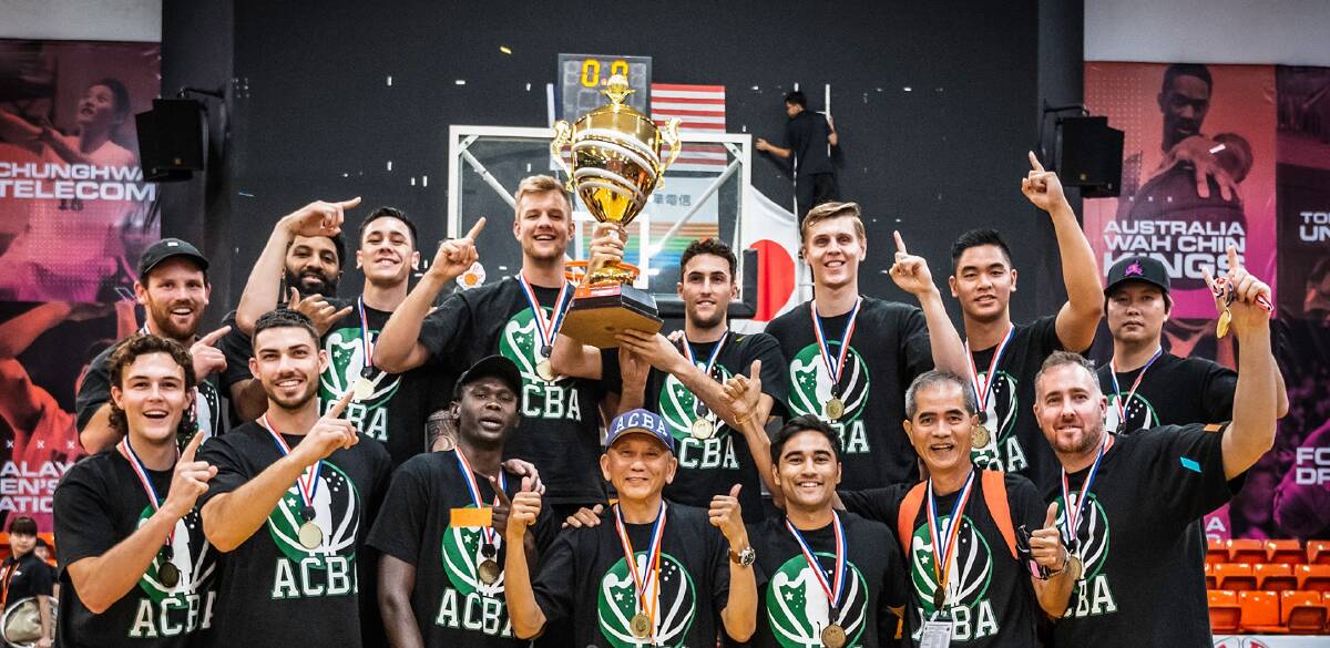 Darcy Harding (front row, second from left) and his ACBA Dragons team after their win. Photo: MABA