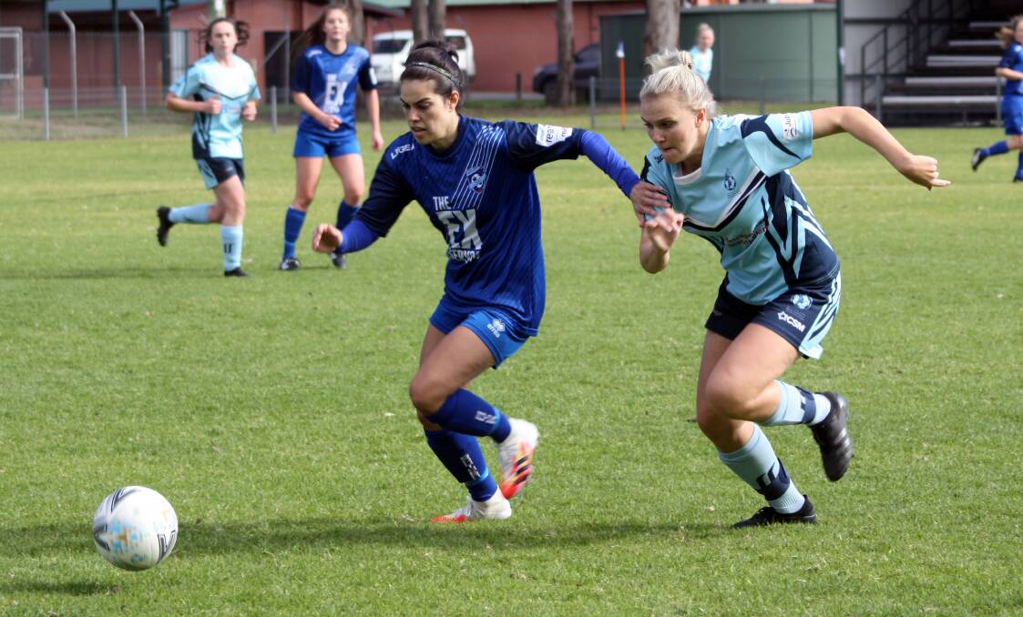 Amanda Carney in action for Southern Branch FC in 2020. Photo: Freddie Simon