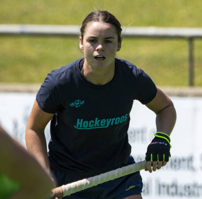 Kalindi Commerford trains with the national team in Perth. Photo: Hockey Australia