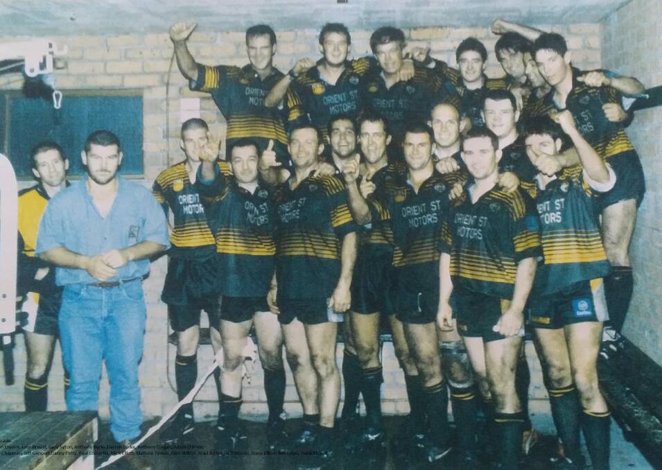 Brad Arthur (bottom row, fifth from right) with the Batemans Bay Tigers. Photo: TIGERS MEDIA