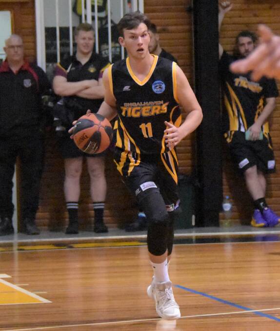 LEADING SCORER: Shoalhaven Tigers forward Kyle Leslie recorded 27 points in his side's double-overtime loss to Penrith on Saturday. Photo: COURTNEY WARD